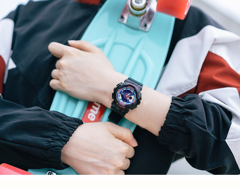 商品[国内直发] Casio|babyg运动表独角兽正品彩虹女表BA-112石英机芯矿物强化玻璃,价格¥849,第11张图片详细描述