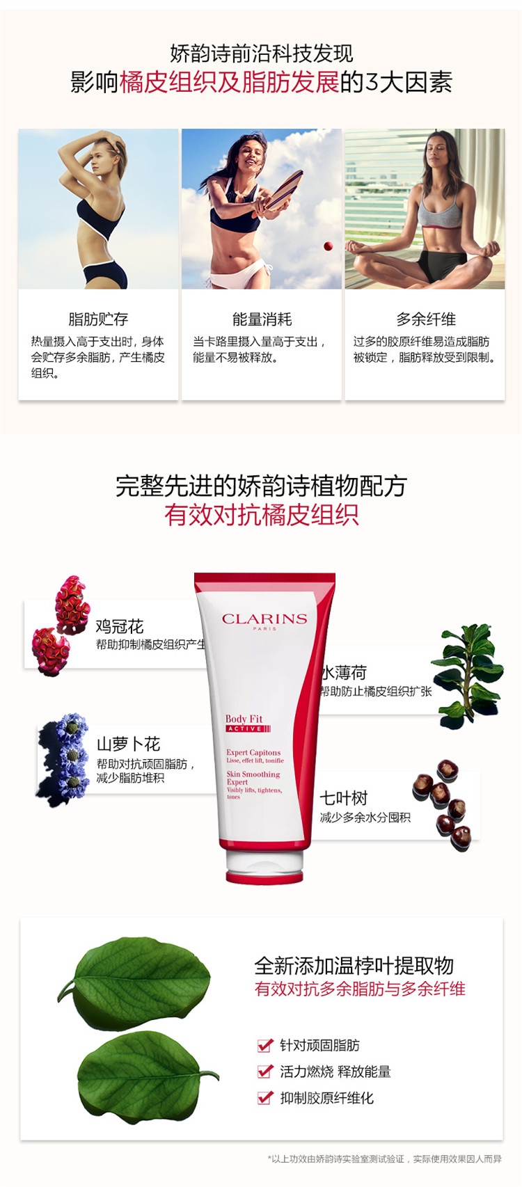 商品Clarins|Clarins娇韵诗轻盈纤体身体精华乳200ML,价格¥360,第5张图片详细描述