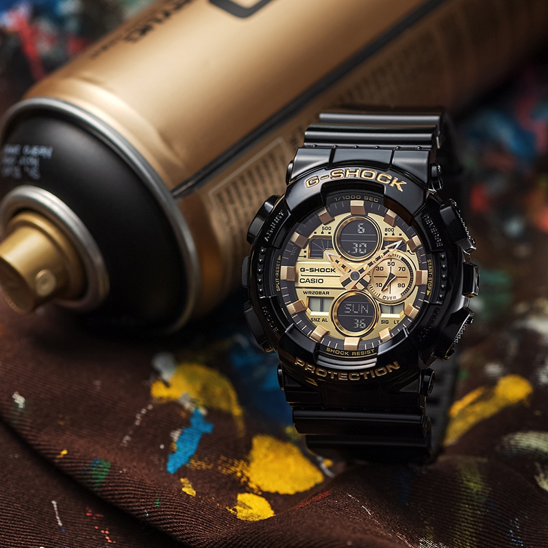 商品[国内直发] Casio|卡西欧新款黑金系列防水潮流电子表手表,价格¥775,第4张图片详细描述