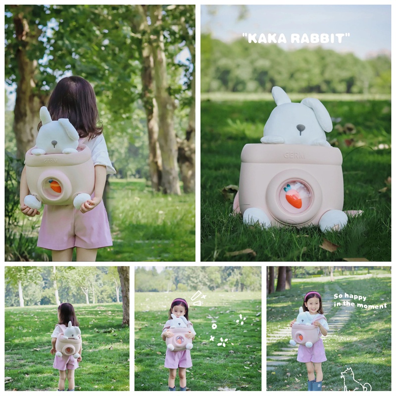 商品GERM|日本GERM格沵 格沵卡卡兔/抱抱熊 旅行包 上学儿童双肩包书包背包,价格¥450,第1张图片详细描述