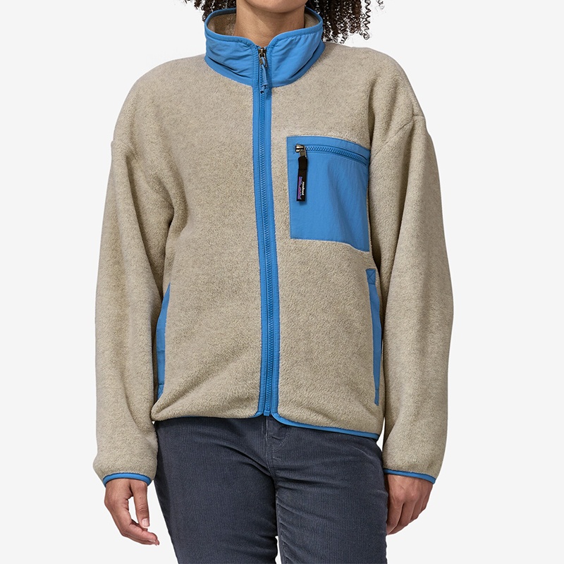 商品Patagonia|巴塔哥尼亚 23年新款 女士燕麦色再生聚纤抓绒夹克,价格¥1570,第3张图片详细描述