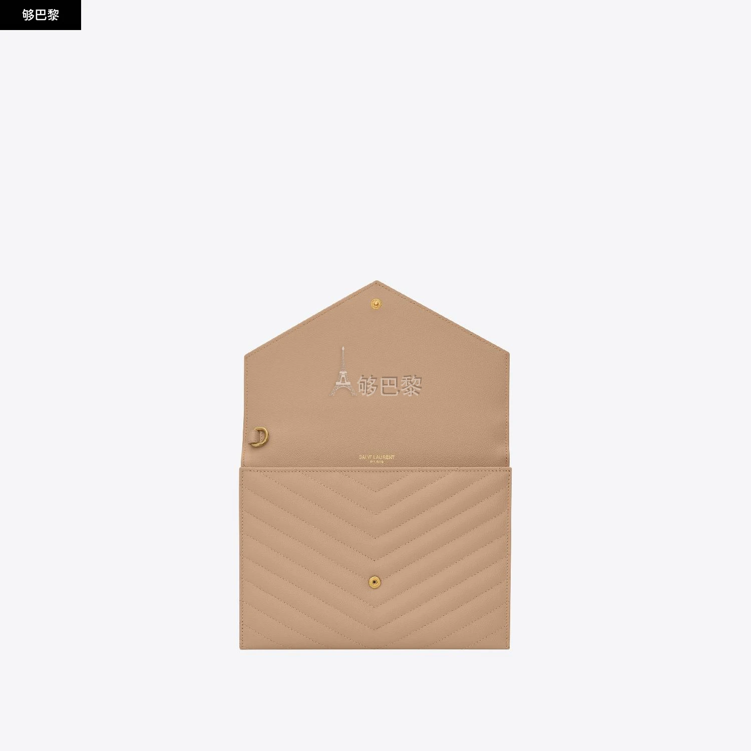 商品Yves Saint Laurent|【预售】 YSL圣罗兰 24秋冬 女士 手拿包 MONOGRAM绗缝粒面压印皮革手拿包 617662BOW012721,价格¥5920,第6张图片详细描述