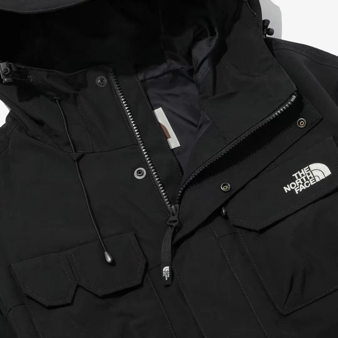 商品The North Face|【享贝家】（国内现货）北面 拼接字母logo刺绣多口袋拉链抽绳连帽冲锋衣夹克 NJ3BP50J-BLK,价格¥1005,第4张图片详细描述