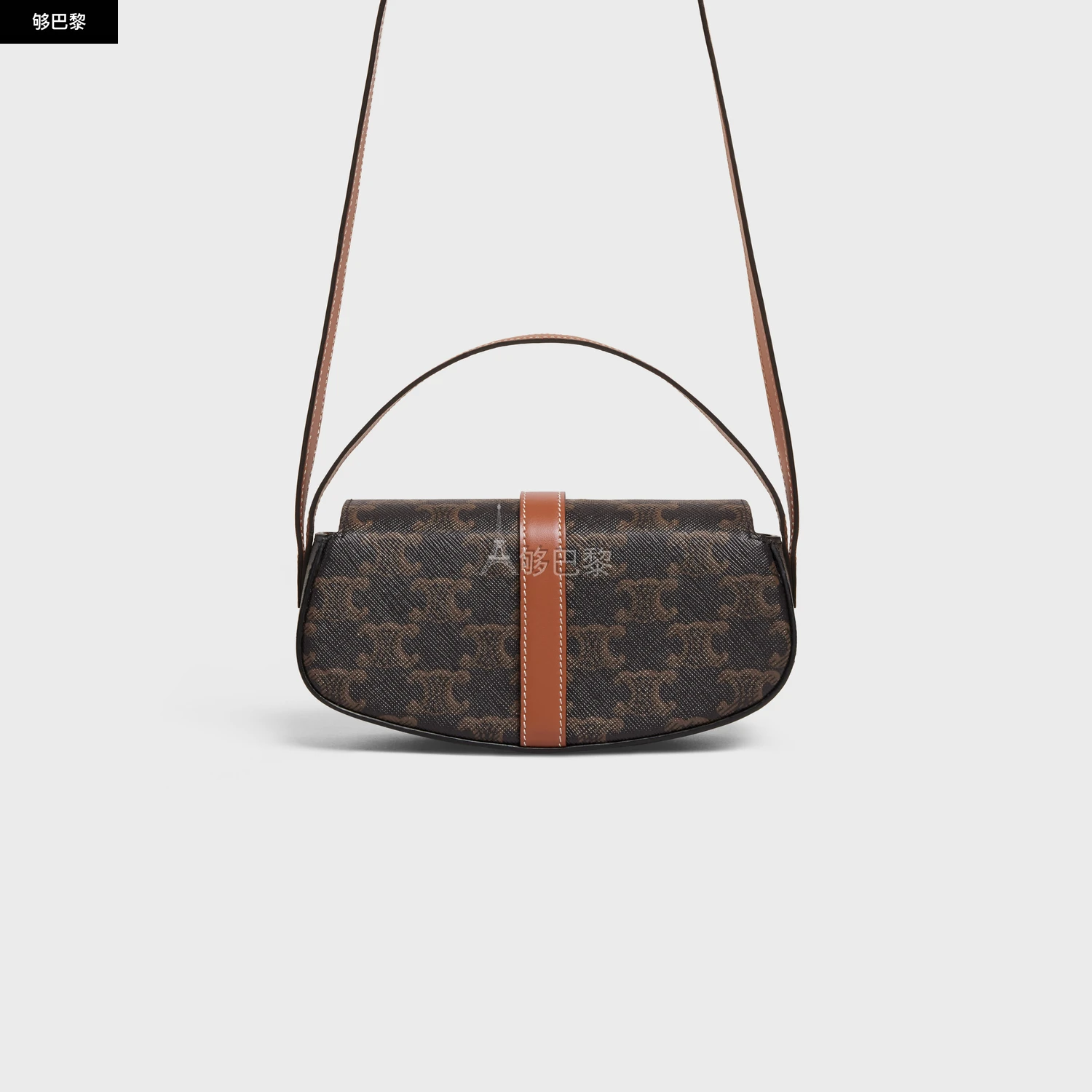 商品Celine|【预售】 赛琳 25春夏 女士 单肩包 TABOU标志印花牛皮革饰带手包 10I592DQ2.04LU ,价格¥10088,第5张图片详细描述