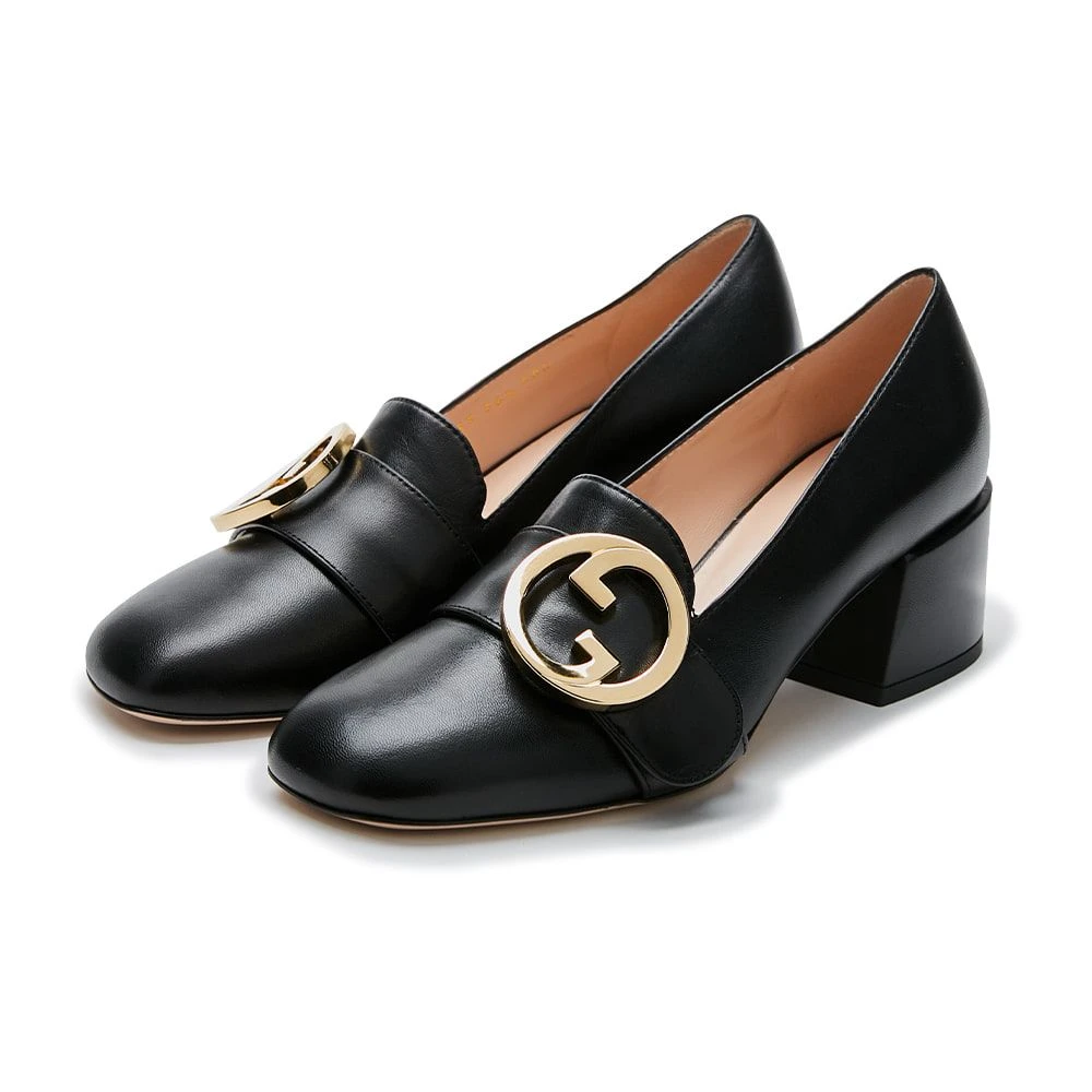 商品[国内直发] Gucci|GUCCI 黑色女士中跟鞋 700053-C9D00-1000,价格¥8032,第1张图片详细描述