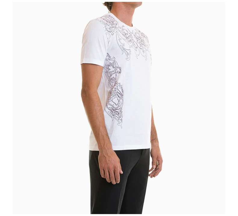 商品[国内直发] Versace|VERSACE 白色男士T恤 V800683-VJ00422-V7001,价格¥1565,第6张图片详细描述