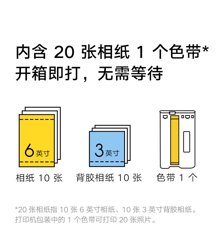商品[国内直发] XIAOMI|小米 米家手机照片打印机1S 手机即拍即印 (支持3英寸/6英寸 ),价格¥652,第4张图片详细描述