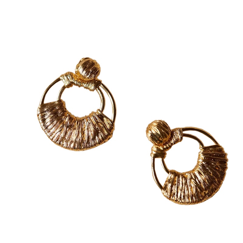 商品SEZANE| 女士金色镀金圆形耳环,价格¥982,第2张图片详细描述