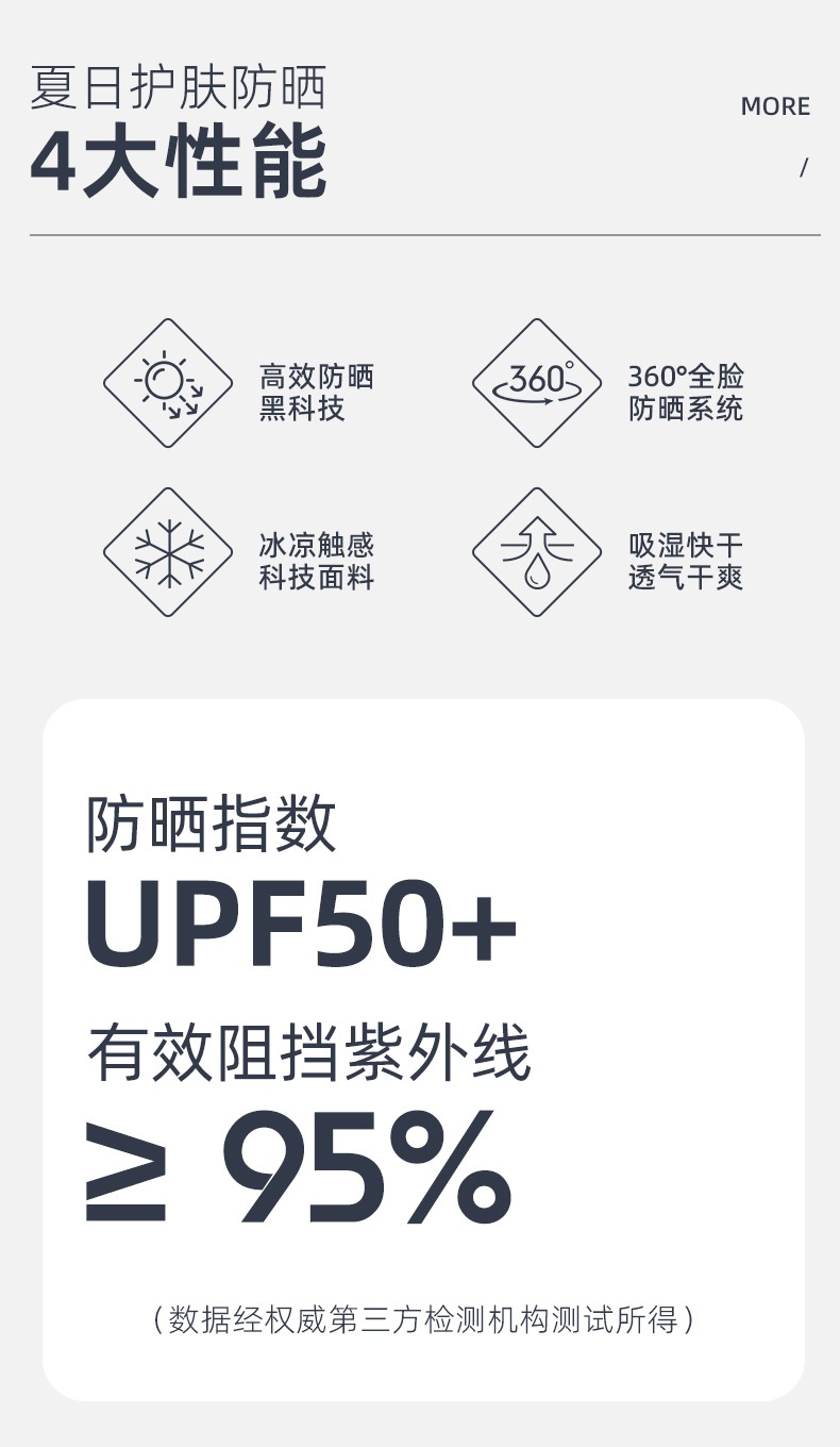 商品[国内直发] YeeCollene|2023夏季冰丝防晒衣女UPF50+防紫外线薄款透气户外骑车防晒服,价格¥210,第2张图片详细描述