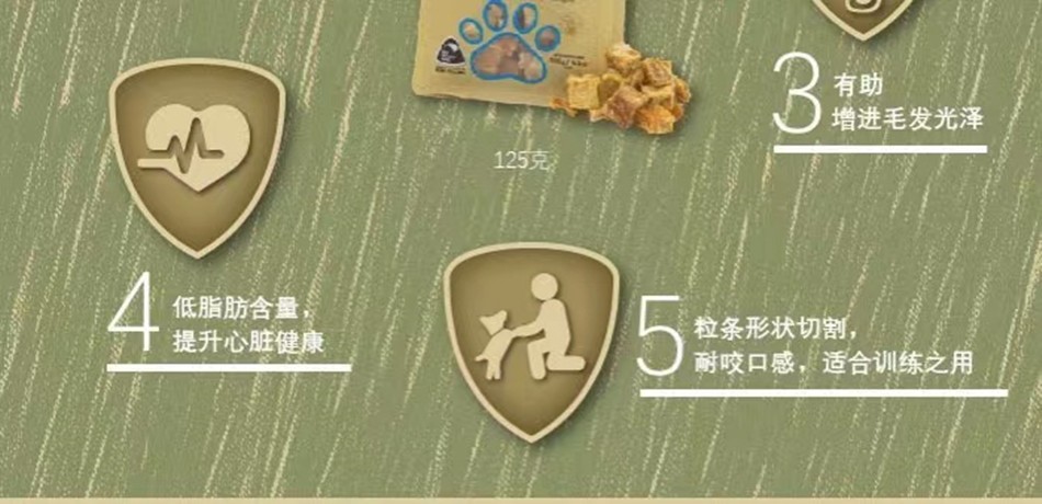 商品[国内直发] Zeal|新西兰全进口风干深海长尾蓝鳕鱼粒（犬用）125g,价格¥92,第13张图片详细描述