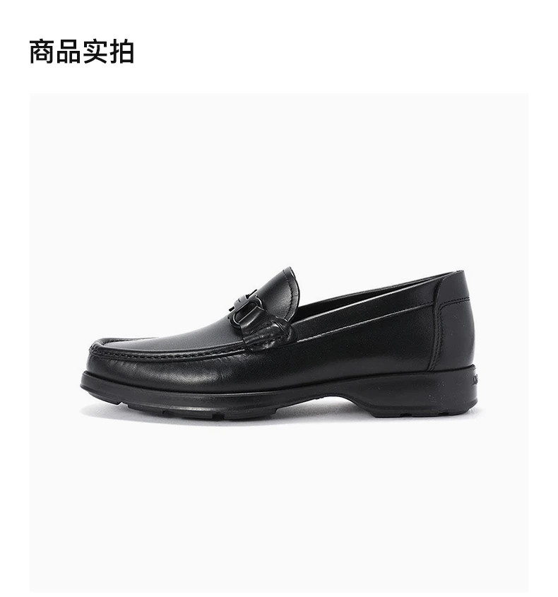 商品Salvatore Ferragamo|SALVATORE FERRAGAMO 男鞋黑色牛皮商务皮鞋 0585335,价格¥2623,第4张图片详细描述