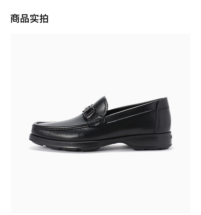 商品Salvatore Ferragamo|SALVATORE FERRAGAMO 男鞋黑色牛皮商务皮鞋 0585335,价格¥2776,第6张图片详细描述