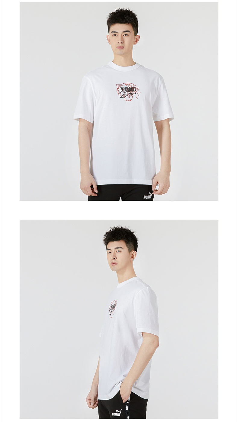 商品[国内直发] Puma|BTL Graphic Tee男士运动休闲短袖T恤,价格¥150,第9张图片详细描述