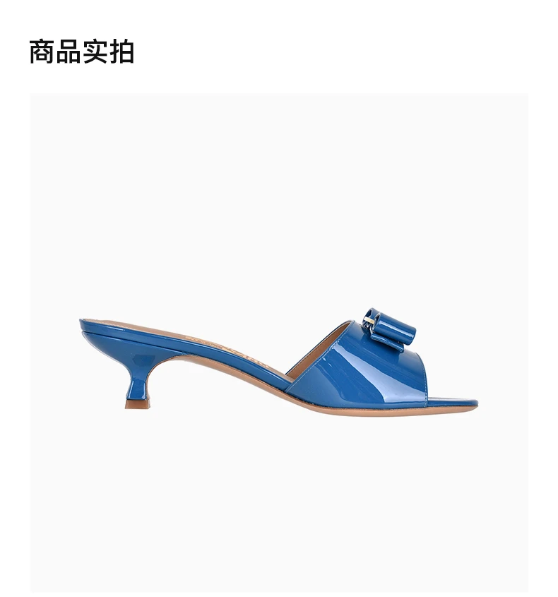 商品Salvatore Ferragamo|Salvatore Ferragamo 菲拉格慕 女士露趾高跟拖鞋 0709025,价格¥2298,第4张图片详细描述