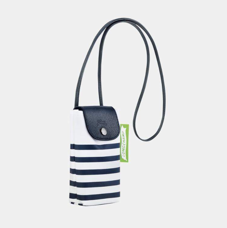 商品[国内直发] Longchamp|珑骧女士新款手机包斜挎单肩海军蓝拼白色34201 HDF 165,价格¥702,第5张图片详细描述