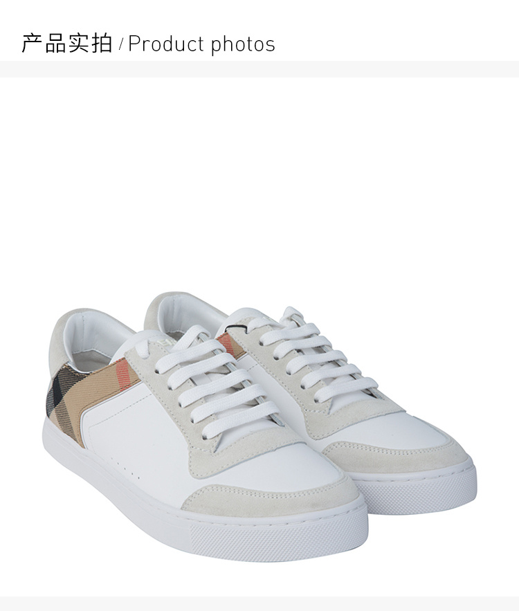 商品Burberry|BURBERRY 白色男士板鞋 8024125,价格¥2810,第6张图片详细描述