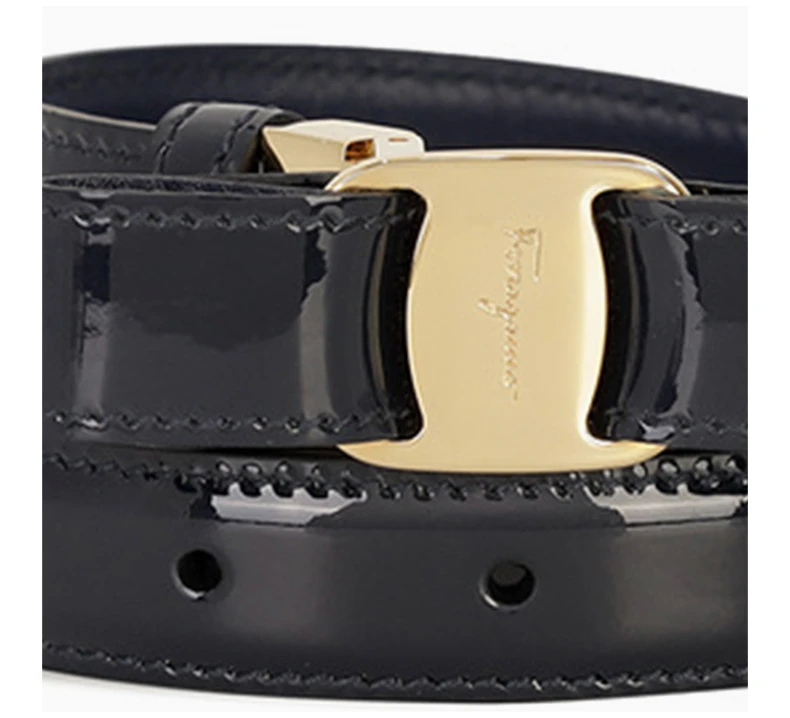 商品Salvatore Ferragamo|SALVATORE FERRAGAMO 亮黑色女士腰带 23-A481-562014,价格¥2223,第6张图片详细描述