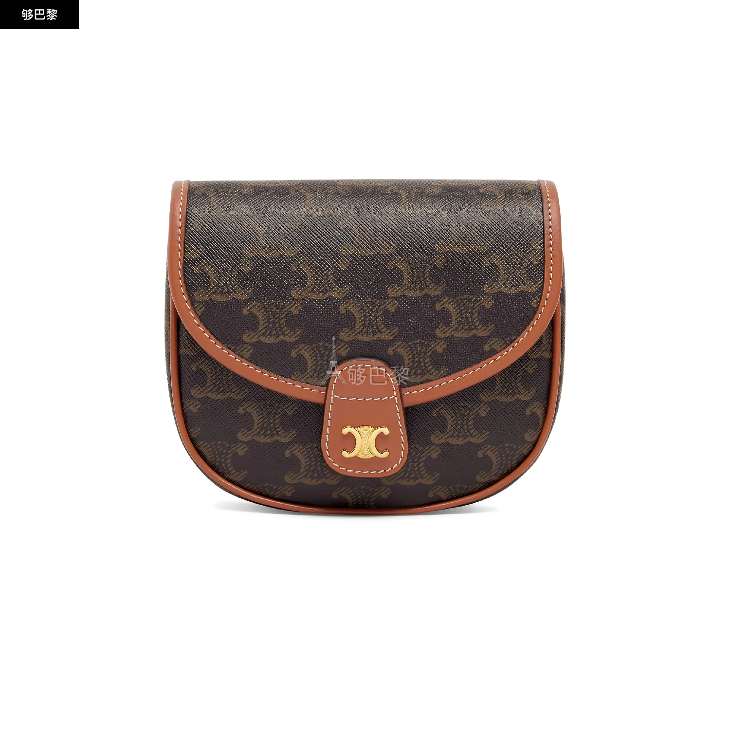 商品Celine|【预售】 女士 单肩包 Besace迷你标志印花牛皮革手袋  196702BZJ.04LU/04LU CEL37ZX5BRW ,价格¥10026,第3张图片详细描述