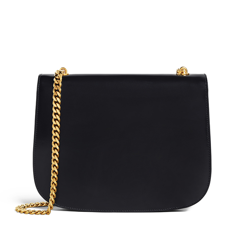 商品Celine|【包税】CELINE/赛琳 经典款BESACE TRIOMPHE系列 女士黑色牛皮革金扣金链翻盖开合链条包199273BF4.38NO,价格¥22796,第3张图片详细描述