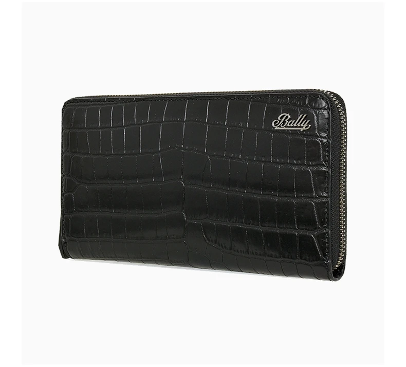 商品Bally|BALLY 男士黑色时尚长款拉链手拿包 6224274,价格¥1141,第4张图片详细描述