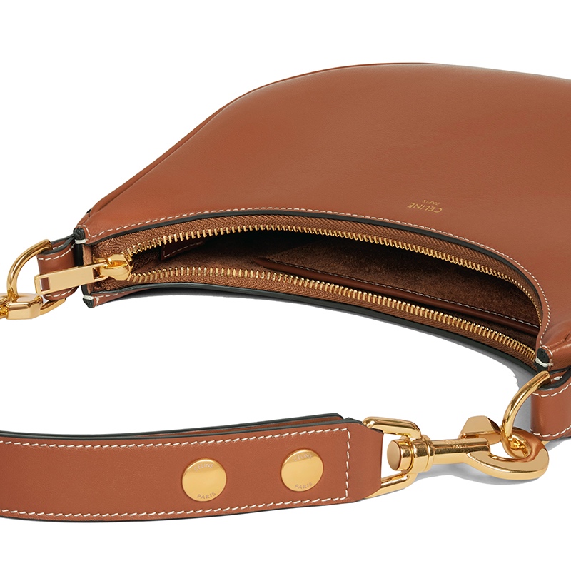 商品Celine|CELINE/赛琳 21秋冬新款AVA系列 女士中号黄褐色光滑小牛皮单肩手提腋下包196923DGQ.04LU,价格¥14676,第6张图片详细描述