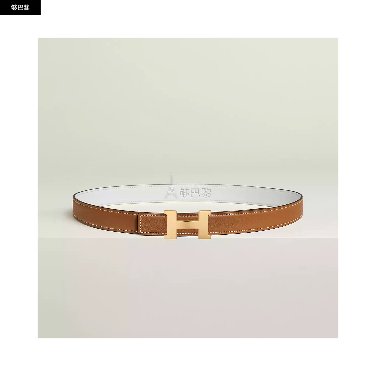 商品Hermes|【预售】 爱马仕 24秋冬 女士 腰带 Boucle de ceinture Mini Constance & Cuir de ceinture réversible 24 mm H064545CC06 | H052150CADG,价格¥6934,第2张图片详细描述