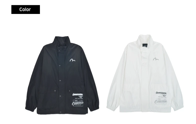 商品Evisu|【享贝家】（国内现货-QD）Evisu 福神 新款户外运动休闲防风外套 男女同款 白色 ET1MJP801WH,价格¥503,第7张图片详细描述