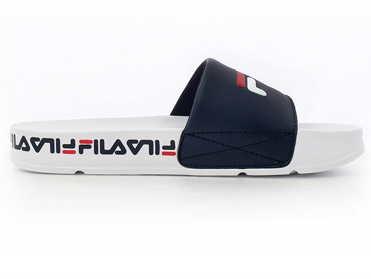 商品Fila|【享贝家FILA 斐乐拖鞋运动款 白蓝色FS1SLB1003XWNV,价格¥150,第3张图片详细描述