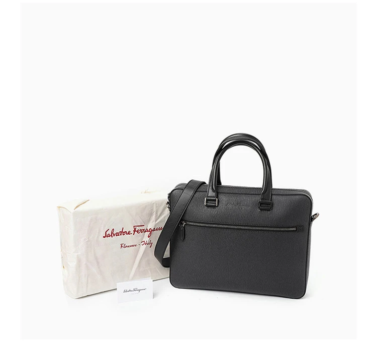 商品[国内直发] Salvatore Ferragamo|Salvatore Ferragamo 菲拉格慕 男士牛皮织物混纺单肩斜挎包 24-0458-670616,价格¥7217,第6张图片详细描述