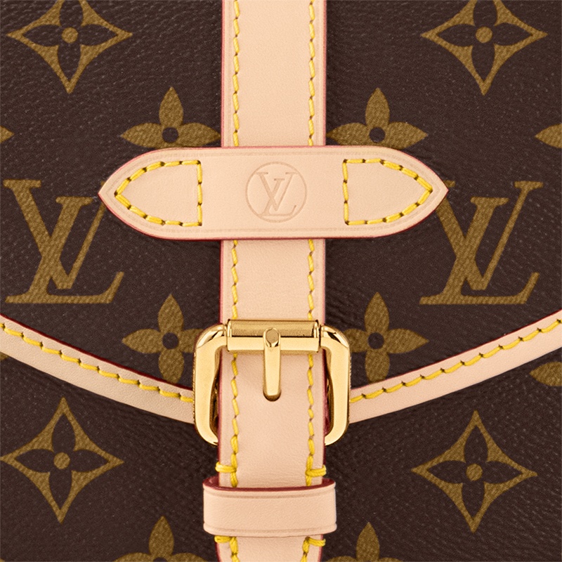 商品Louis Vuitton|路易威登 23新款 Saumur女士迷你棕色交织字母帆布配皮手提包 M46740,价格¥17497,第5张图片详细描述