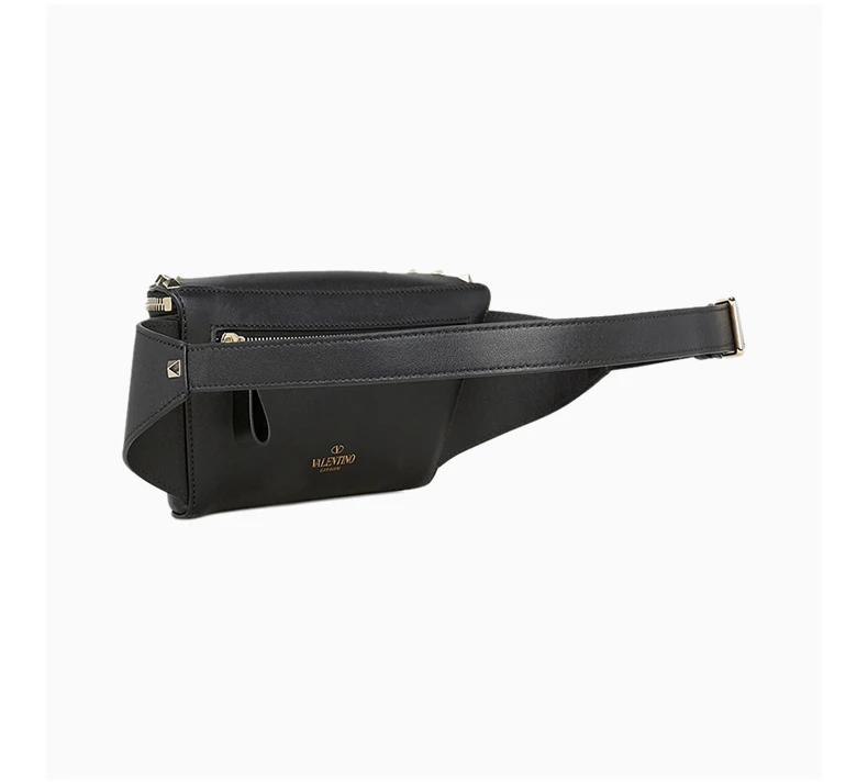 商品[国内直发] Valentino|VALENTINO 女士黑色铆钉拉链腰包 RW2B0D15-BOL-0NO,价格¥5773,第5张图片详细描述