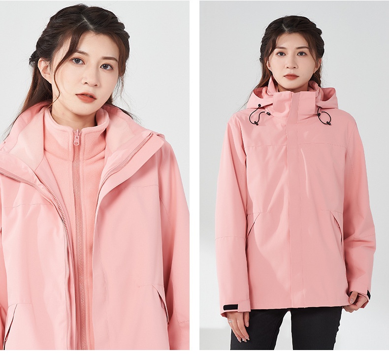 商品[国内直发] GLENVINTEN|2023新款户外冲锋衣三合一单层春夏两件套男女同款软壳防风登山服套装,价格¥370,第33张图片详细描述