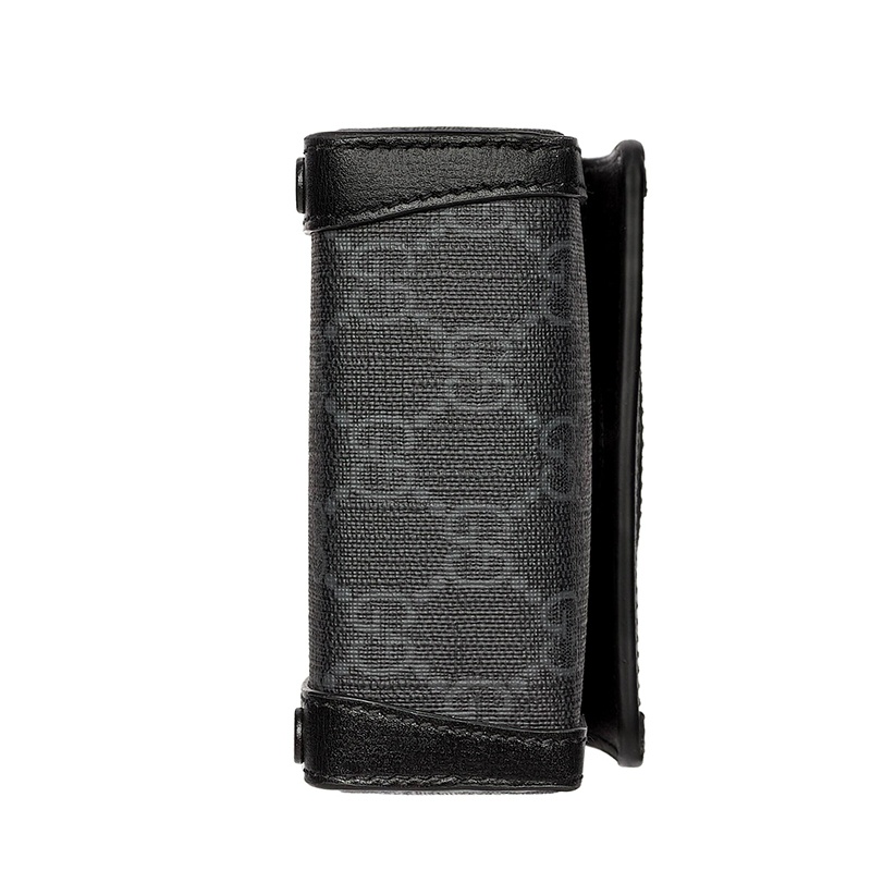 商品Gucci|GUCCI/古驰 22春夏新款 男士迷你黑色老花帆布皮革滚边翻盖开合斜跨单肩包69940292TCF1000,价格¥7109,第8张图片详细描述