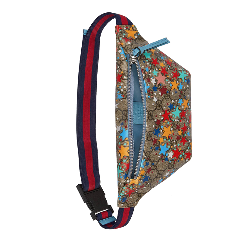 商品Gucci|GUCCI/古驰 儿童款GG Supreme帆布饰有GG和星星印花腰包 5020952R7AN8302,价格¥3490,第5张图片详细描述