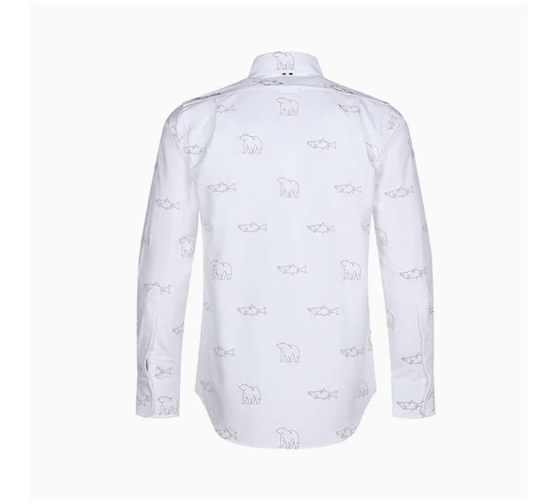 商品Thom Browne|THOM BROWNE 白色男士衬衫 MWL272E-07606-100,价格¥4822,第5张图片详细描述