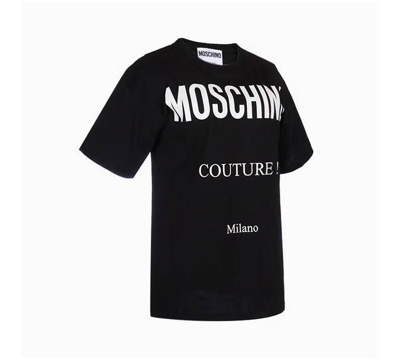 商品[国内直发] Moschino|MOSCHINO 女黑色短袖T恤 A0716-0540-2555,价格¥541,第5张图片详细描述