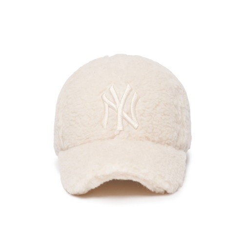 商品MLB|【Brilliant|包邮包税】MLB 羊羔绒 秋冬加厚 棒球帽 乳白色 NY大标 3ACPFDI16-50WHS,价格¥214,第7张图片详细描述