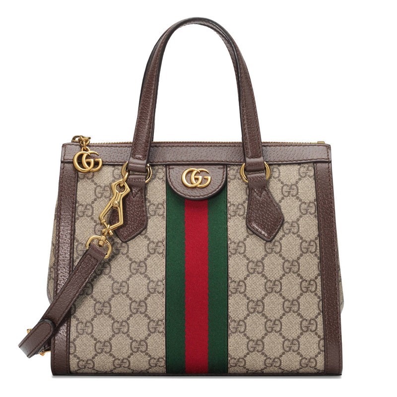商品Gucci|GUCCI/古驰 Ophidia新款女士小号米色帆布单肩手提包547551 K05NB 8745,价格¥13247,第2张图片详细描述