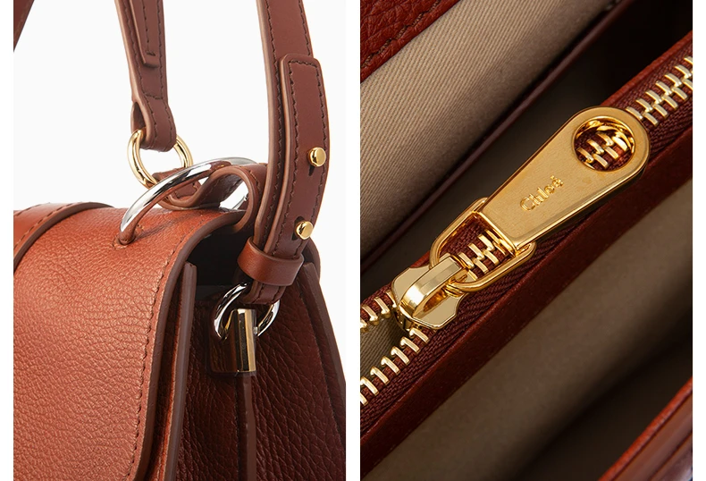 商品[国内直发] Chloé|Chloe' 蔻依 棕色皮革挎包 C19AS188-B57-27S,价格¥7744,第13张图片详细描述