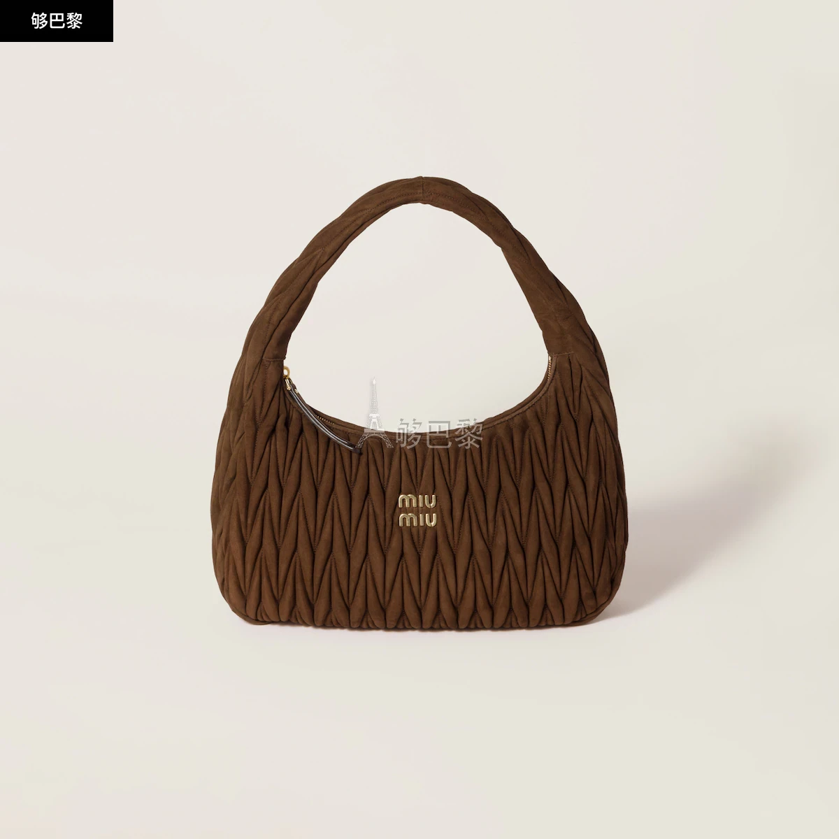 商品Miu Miu|【预售】 缪缪 25春夏 女士 手提包 Sac Wander en suède matelassé 5BC183_AB7O_F0324_V_OOH,价格¥26237,第2张图片详细描述