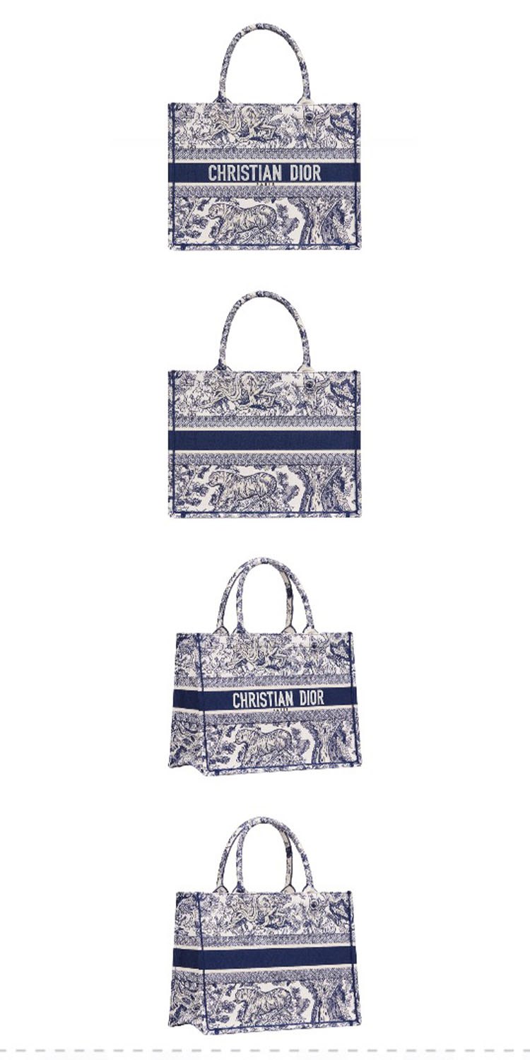 商品Dior|【国内直发已中检】DIOR迪奥Book Tote印花动物园刺绣托特包大容量手提包中号M1296ZTDT,价格¥19859,第2张图片详细描述