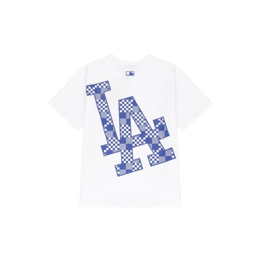 商品MLB|【享贝家】美联棒MLB 棋盘格短袖T恤 男女同款 白色 3ATSM8023K000107WHS Q,价格¥248,第4张图片详细描述
