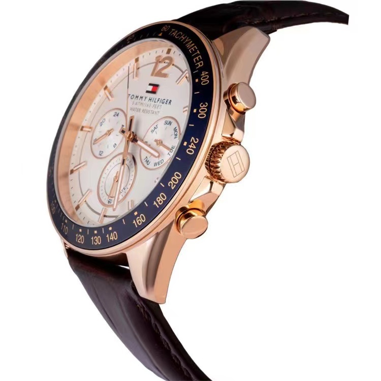 商品[国内直发] Tommy Hilfiger|TOMMY HILFIGER 钢表带石英手表商务时尚男表欧美表,价格¥590,第5张图片详细描述