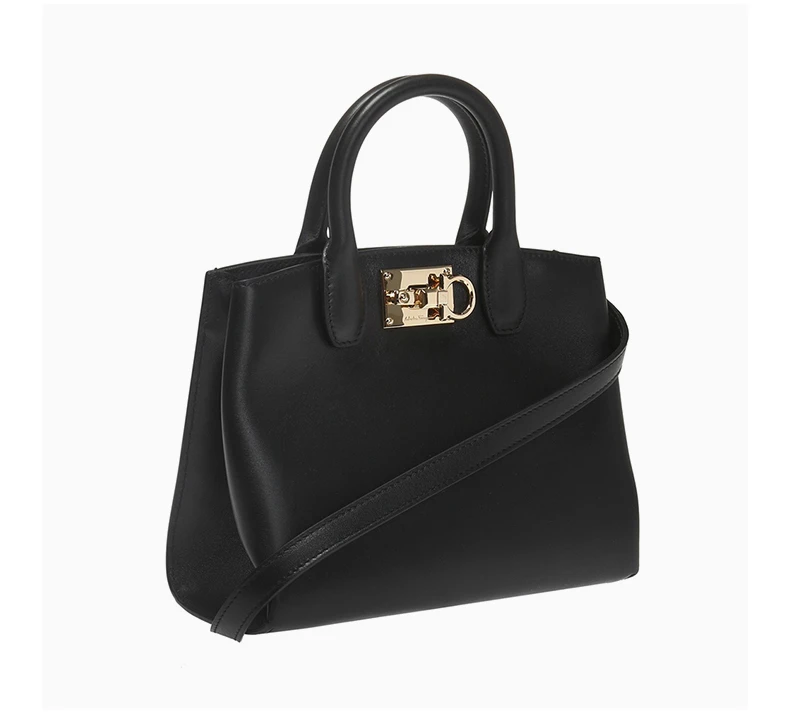 商品[国内直发] Salvatore Ferragamo|Salvatore Ferragamo 菲拉格慕 黑色女士手提包 21-H288-699606,价格¥8076,第5张图片详细描述