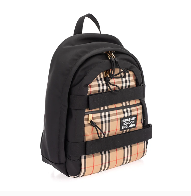 商品[国内直发] Burberry|Burberry 博柏利 拼色双肩背 8024684,价格¥8416,第6张图片详细描述