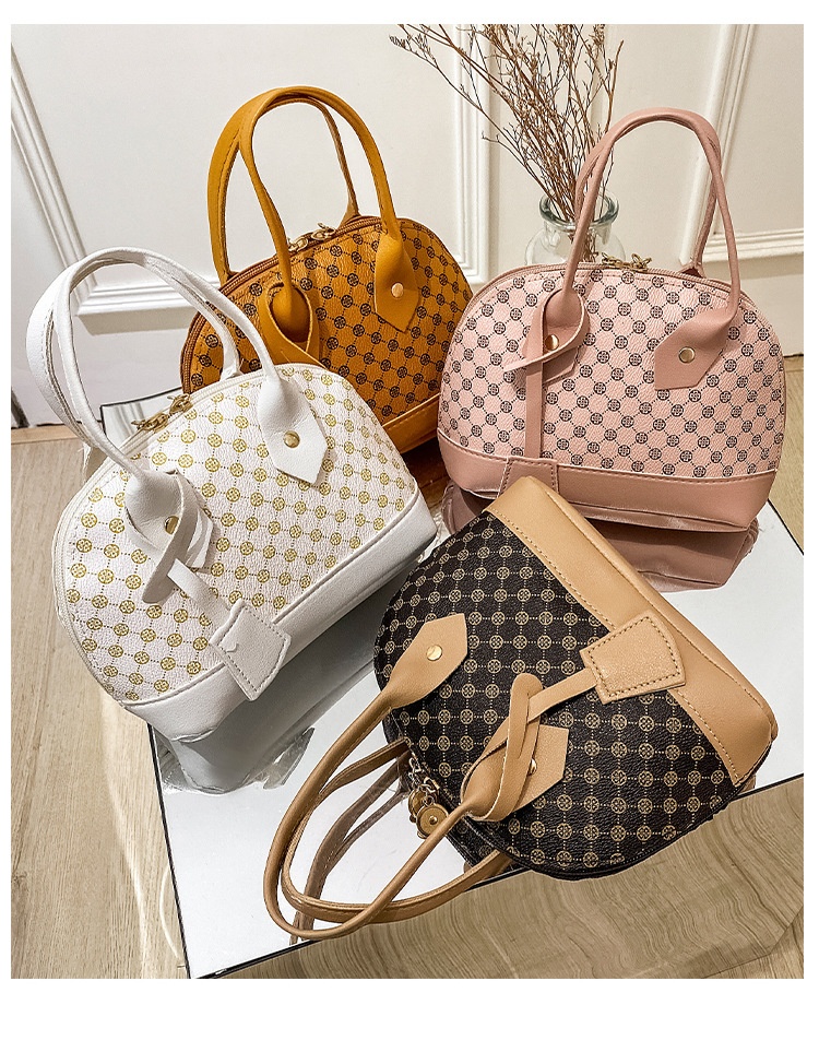 商品[国内直发] GLENVINTEN|格岚云顿花料贝壳包2021ladies handbags跨境专供女包包女韩版时尚手提包,价格¥113,第1张图片详细描述