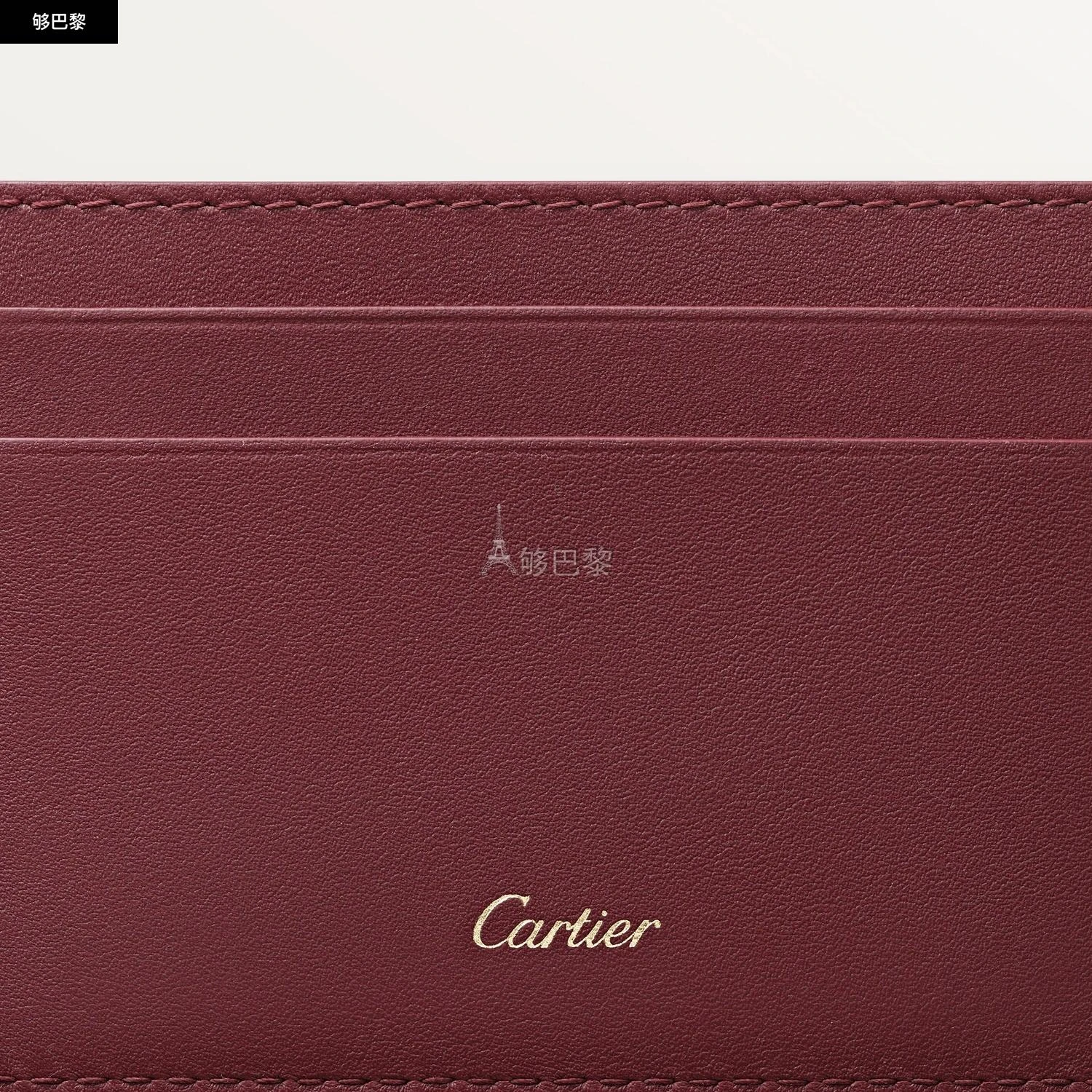 商品Cartier|包邮包税【预售7天发货】 CARTIER 23秋冬 女士 钥匙包 DIABOLO DE CARTIER卡片夹 酒红色 小牛皮 L3002003,价格¥2885,第7张图片详细描述