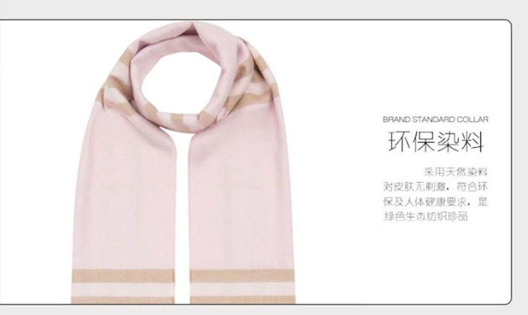 商品[国内直发] Burberry|Burberry 巴宝莉 经典格子休闲羊绒围巾女 8016396-粉色,价格¥3334,第6张图片详细描述