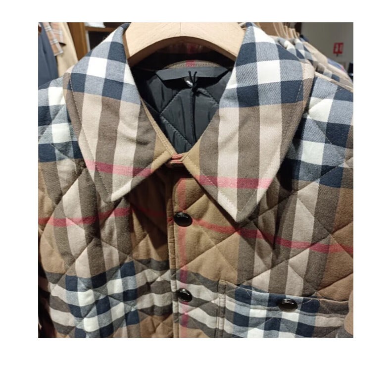 商品Burberry|BURBERRY/博柏利 男士菱格棉服绗缝外套 经典格纹棉服 情侣款男女同款,价格¥3170,第10张图片详细描述
