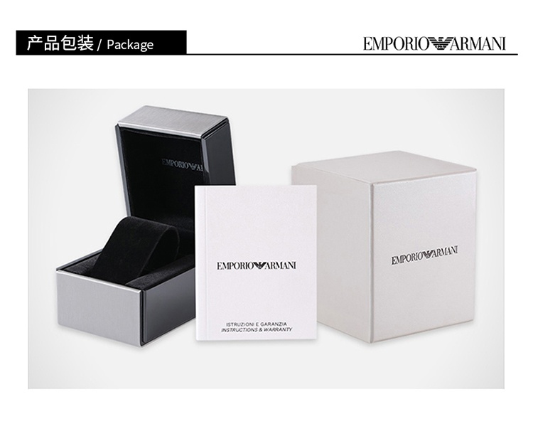 商品Emporio Armani|阿玛尼 （Emporio Armani）黑武士系列简约时尚运动水鬼钢制表带男士石英表 AR11363,价格¥3490,第7张图片详细描述